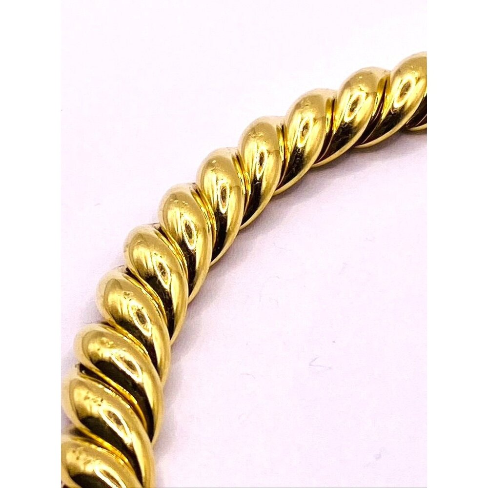 David Yurman Sculpted 18K Yellow Gold  Bracelet 8mm Wide - Picture 6 of 13